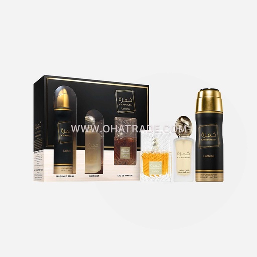 Khamrah Gift Set 3pcs (Hair Mist-Deo-EDP)